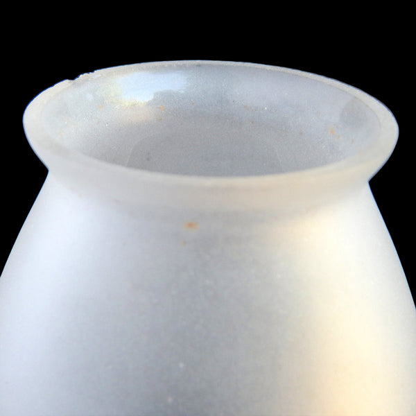 2 1/4 (2.25) Inch Vintage Etched Bell Shaped Glass Light Fixture Shade. - Vintporium Architectural Salvage