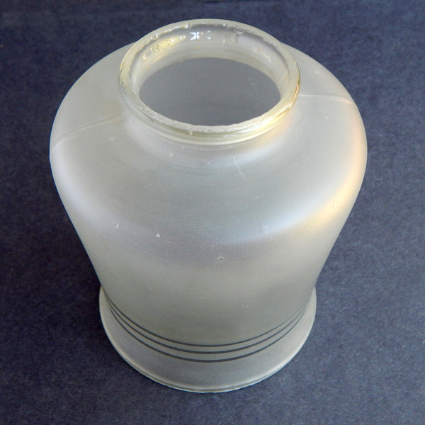 Overhead View Showing Glass Rim and Frosted Body – Vintage Shade