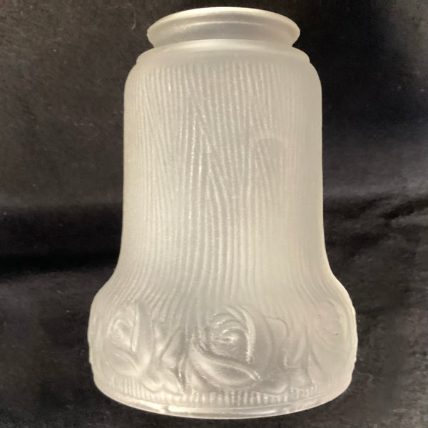 2 1/4 (2.25) Inch Vintage Etched Bell Shaped Glass Light Fixture Shade