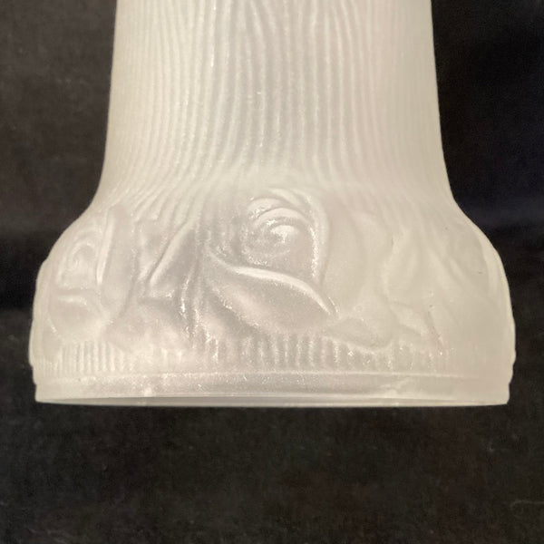 2 1/4 (2.25) Inch Vintage Etched Bell Shaped Glass Light Fixture Shade