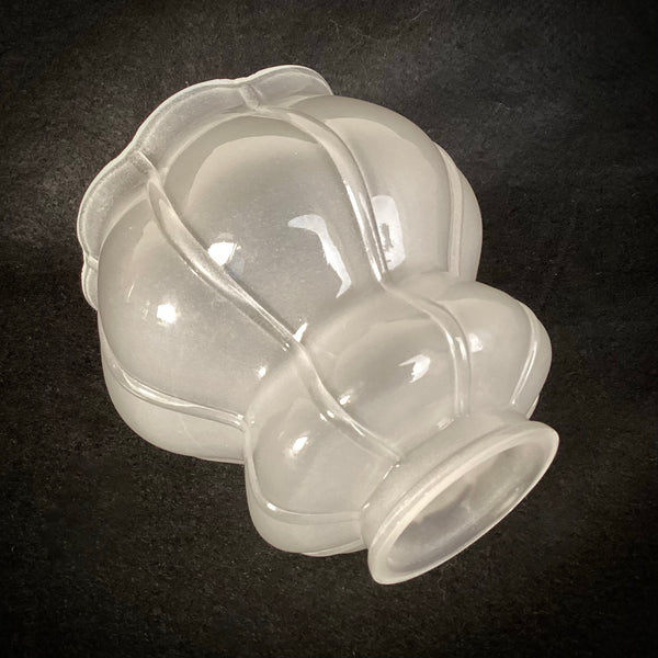 Vintporium 2 1/4-inch fitter frosted melon glass shade for lighting restorations