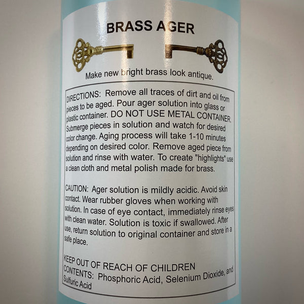 8 onces. Brass Ager / Solution de vieillissement du laiton 