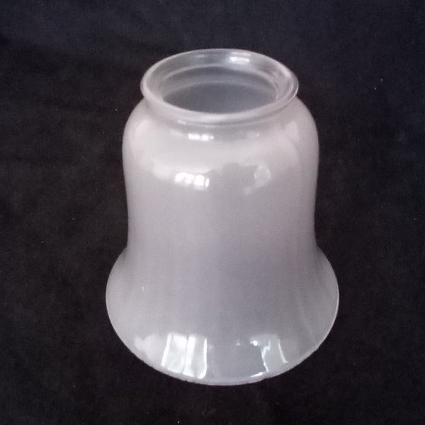 The vintage etched glass bell-shaped shade has a purple hue indicating that manganese dioxide A.K.A. "Glass Makers Soap" was used in its production and exposed to U.V. light over time. The shade has been cleaned and detailed for your convenience. Available at www.vintporium.com