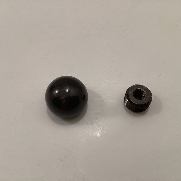 Solid Brass Ball Lamp Finial 5/8 Aged 1/8 IPS to 8-32 Adapter New