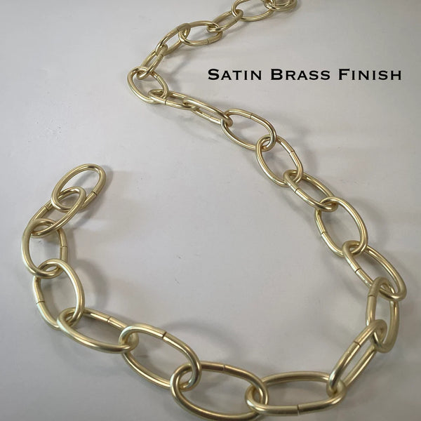 8 Gauge Oval Lamp Chain Available in Numerous Finishes - Vintporium Architectural Salvage
