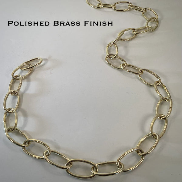 8 Gauge Oval Lamp Chain Available in Numerous Finishes - Vintporium Architectural Salvage