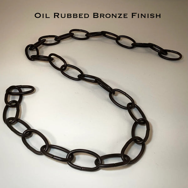8 Gauge Oval Lamp Chain Available in Numerous Finishes - Vintporium Architectural Salvage