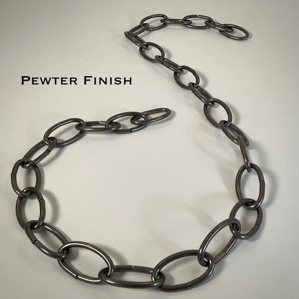 8 Gauge Oval Lamp Chain Available in Numerous Finishes - Vintporium Architectural Salvage