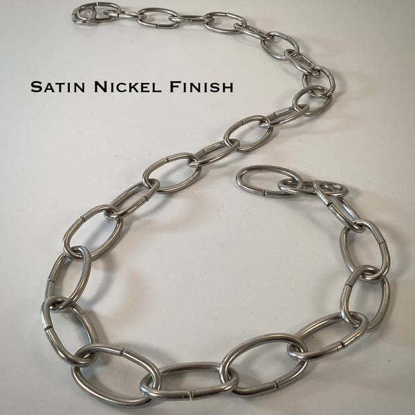 8 Gauge Oval Lamp Chain Available in Numerous Finishes - Vintporium Architectural Salvage