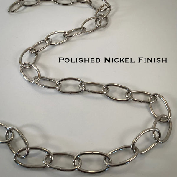 8 Gauge Oval Lamp Chain Available in Numerous Finishes - Vintporium Architectural Salvage