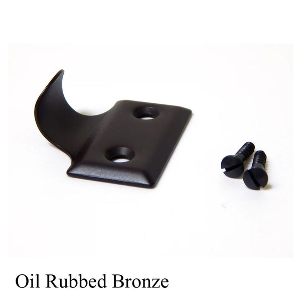 Oil Rubbed Bronze sash lift handle for double-hung windows with matching brushed finish mounting screws.