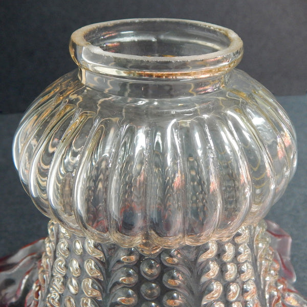 2 1/4 (2.25) Inch Vintage Empire Shaped Pink Frills Glass Shade