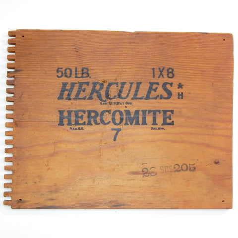 Vintage Hercules Gun Powder Crate End. Available at www.vintporium.com