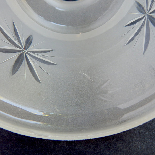 Frosted glass replacement lamp shade with multiple starburst patterns – Vintporium
