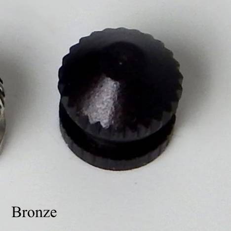 Oil rubbed bronze 8/32 knurled brass thumbnut for light fixture restoration.