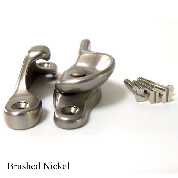 Solid Brass Window Sash Lock / Latch Multiple Finishes Available - Vintporium Architectural Salvage