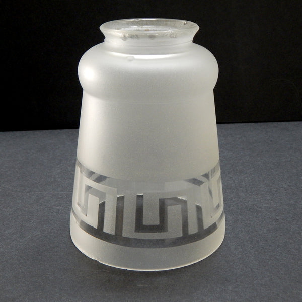 2 1/4 (2.25) Inch Etched Empire Glass Shade. The shade has been cleaned and detailed for your convenience. Available at www.vintporium.com