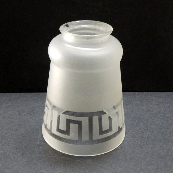 2 1/4 (2.25) Inch Etched Empire Glass Shade. The shade has been cleaned and detailed for your convenience. Available at www.vintporium.com
