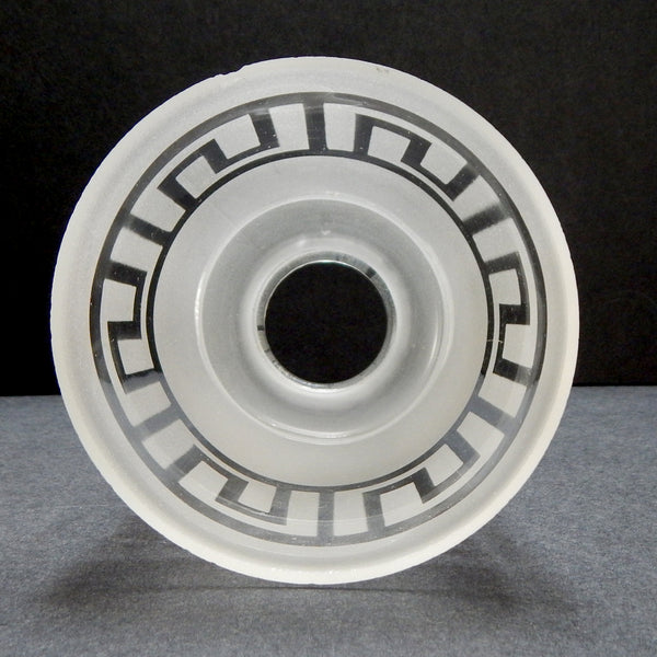 2 1/4 (2.25) Inch Etched Empire Glass Shade. The shade has been cleaned and detailed for your convenience. Available at www.vintporium.com