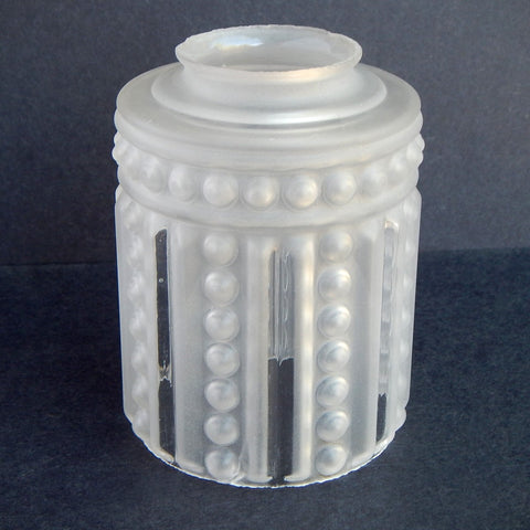 Vintage Frosted Art Deco Glass Shade 2 1/4 (2.25) Inch Cylinder