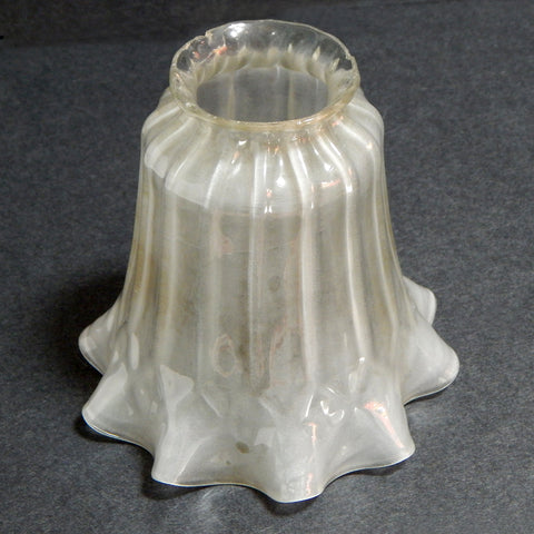 2 1/4 (2.25) Inch Vintage Ruffled Glass Light Fixture Shade. Available at www.vintporium.com