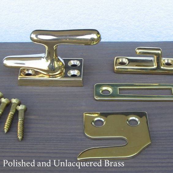 Solid Brass Casement Window Latch Set Multiple Finishes Available - Vintporium Architectural Salvage