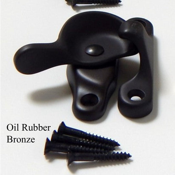 Solid Brass Window Sash Lock / Latch Multiple Finishes Available - Vintporium Architectural Salvage