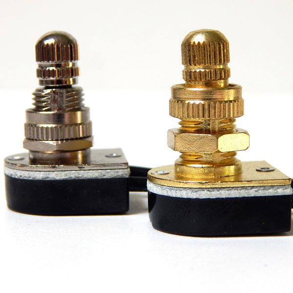 Brass Nickel Rotary Switch Light Lighting Parts Home Improvement Restore Repair Vintporium Wiring Electrical Lamp