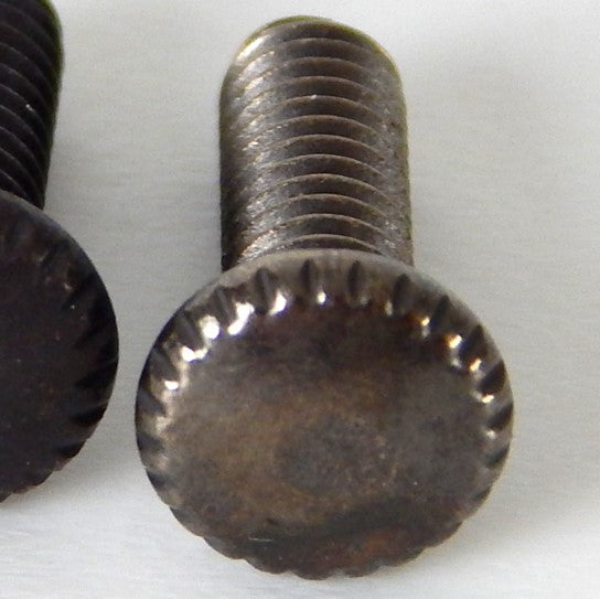 This lot of 3 handsome thumbscrews are ideal for securing shades to the fixture. Available in polished brass, antique brass, and bronze. Available at www.vintporium.com