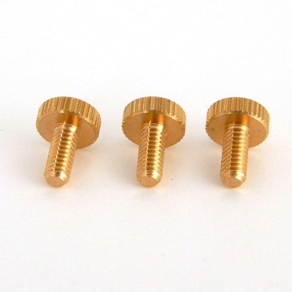 This lot of 3 handsome little thumbscrews are ideal for securing shades to the fixture as well as securing the fixture to its mounting brackets. Available in unfinished brass. 8/32 Lot of 3 Unfinished Brass Thumb Screw 3/8 Inch Long Lighting Light Fixture Parts. Available at www.vintporium.com