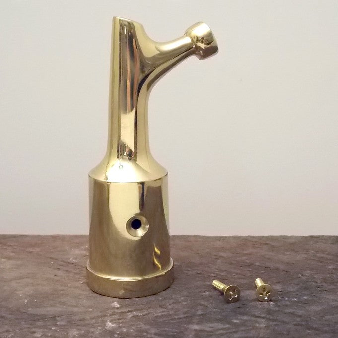 Solid Brass Transom Window Latch Pull Down Hook - Vintporium Architectural Salvage