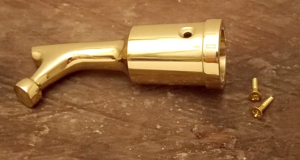 Solid Brass Transom Window Latch Pull Down Hook - Vintporium Architectural Salvage